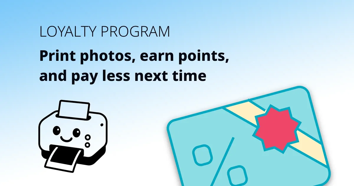 Print photos, earn points, and pay less next time